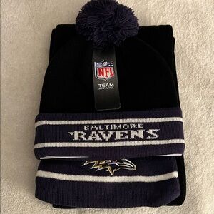 NFL Baltimore Ravens Team Apparel hat and scarf